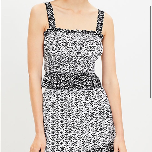 LOFT Tops - NWT Ann Taylor Loft Floral Plaid Peplum Cami